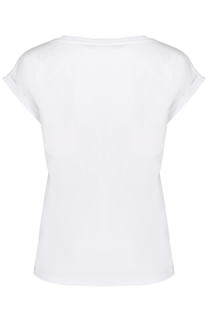 BASIS T SHIRT MET SPEELS DETAIL 52397 41 000010 OFF WHITE/GREEN